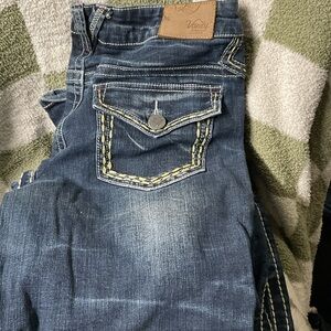 Vanity Blue Jeans with Yellow Stitching